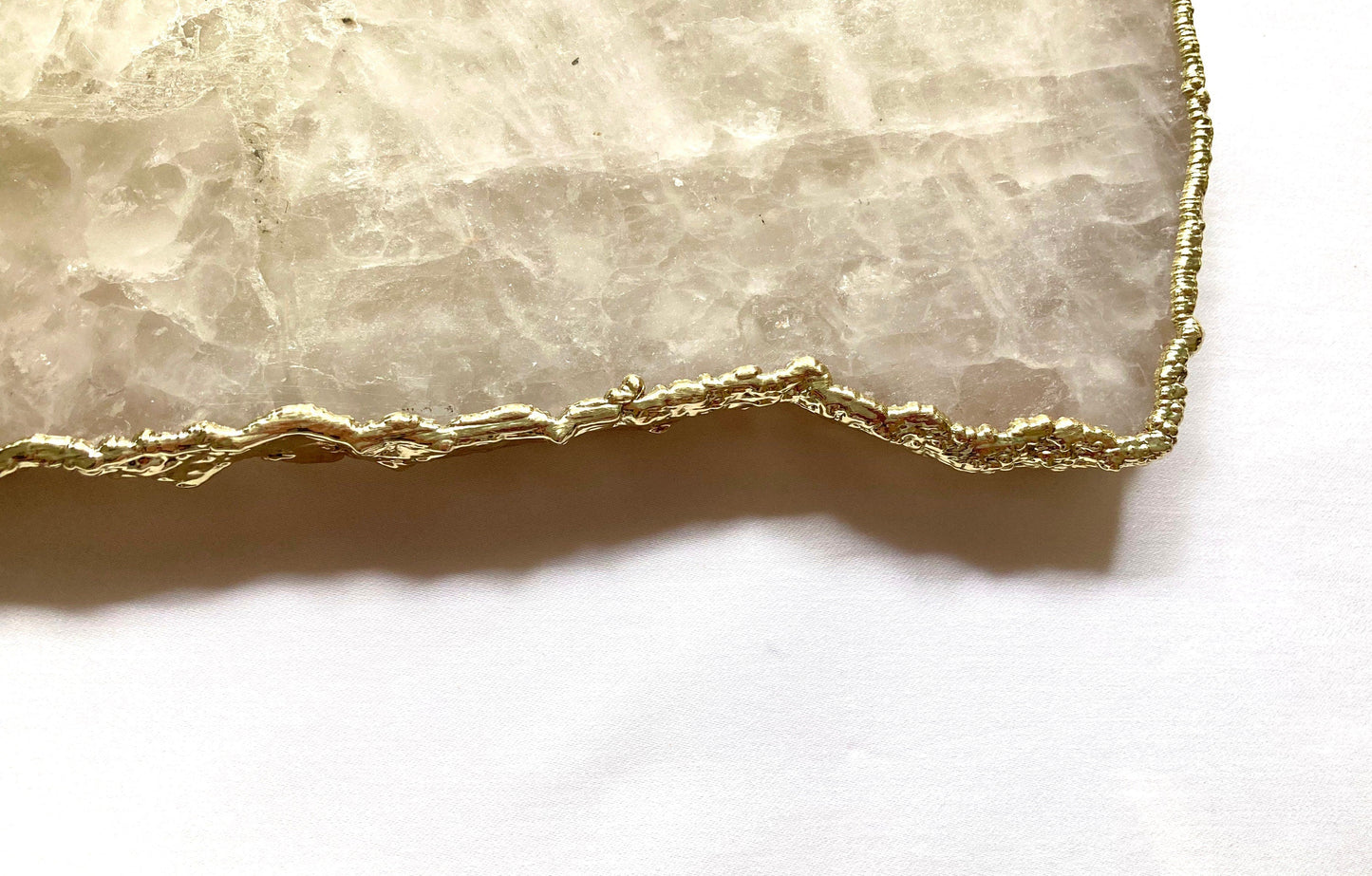 Large White Agate Wall Clock/Personalised Momento/10"x15"-3